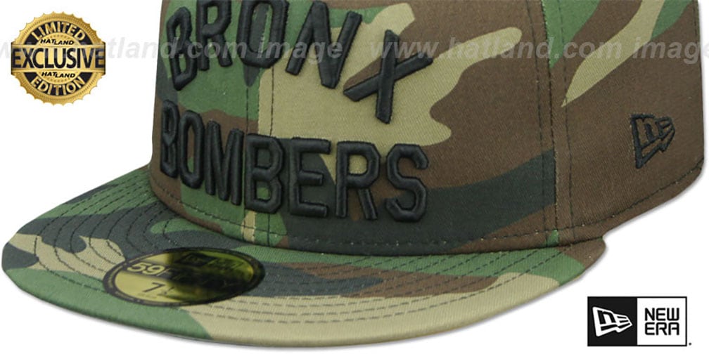 Yankees 'BRONX BOMBERS' Army Camo Fitted Hat by New Era