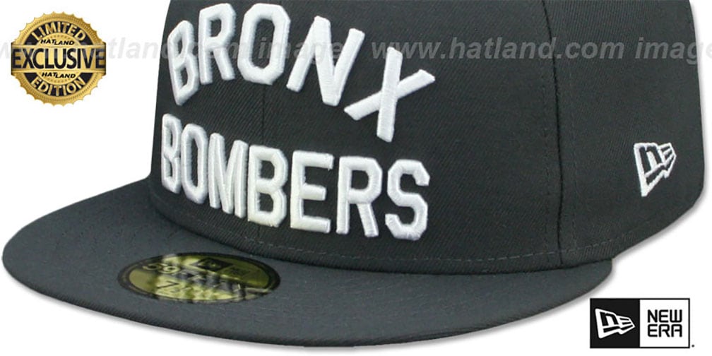 Yankees 'BRONX BOMBERS' Charcoal Grey Fitted Hat by New Era