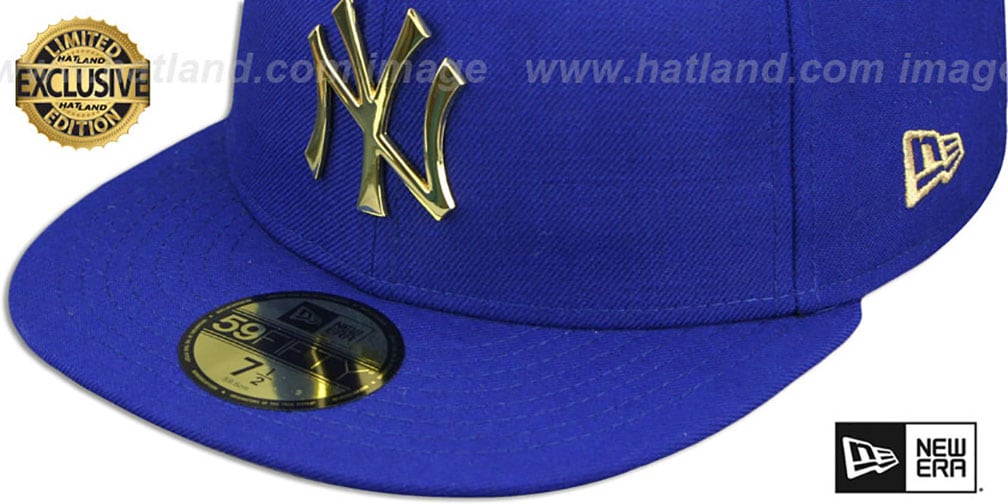 royal blue yankee fitted