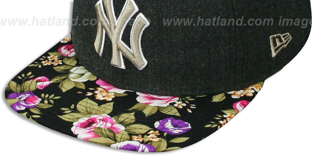 Yankees 'HEATHER BLOOM SNAPBACK' Charcoal-Black Hat by New Era