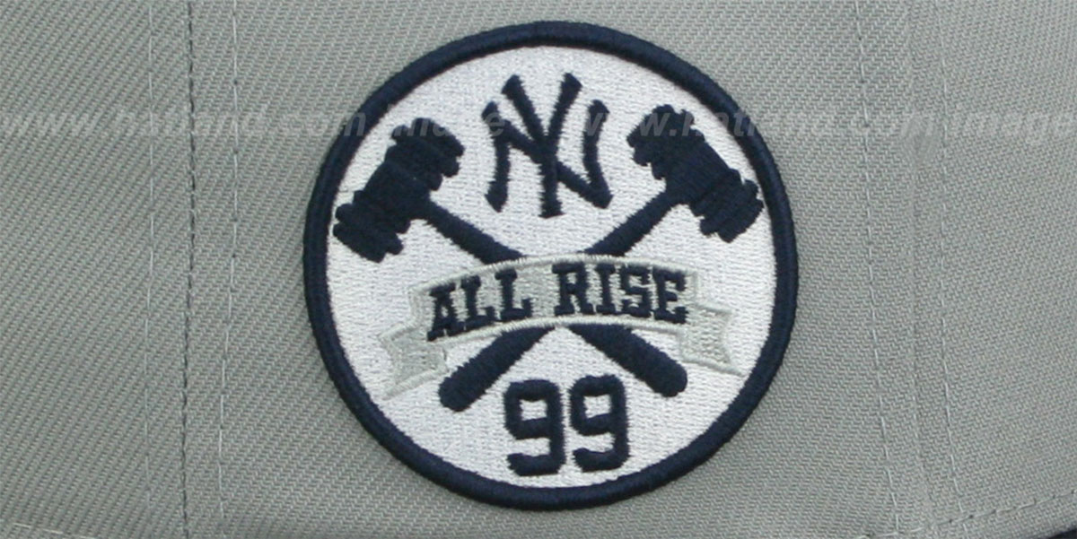 Yankees 'JUDGE ALL RISE SILVER METAL-BADGE' Grey-Navy  Fitted Hat by New Era