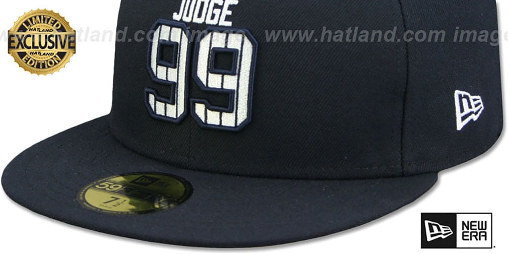 Yankees 'JUDGE PINSTRIPE ALL RISE BACK' Navy Fitted Hat by New Era