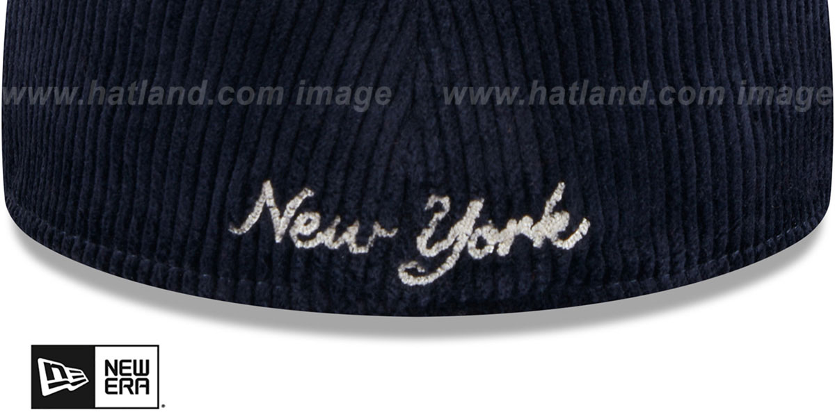 Yankees 'LETTERMAN PIN CORDUROY' Navy Fitted Hat by New Era