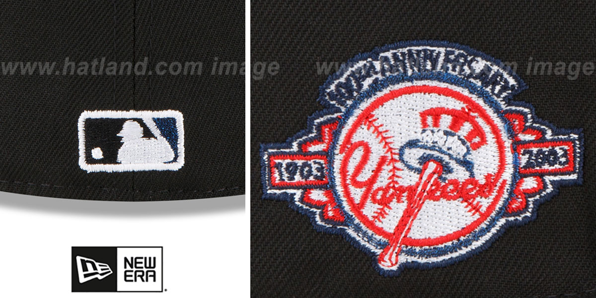 Yankees 'METALLIC LOGO SIDE-PATCH' Black Fitted Hat by New Era