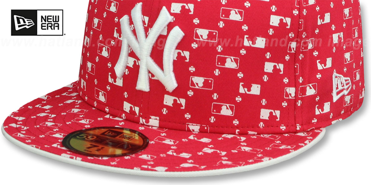 Yankees 'MLB FLOCKING' Red Fitted Hat by New Era