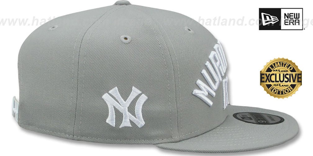 Yankees 'MURDERERS ROW' SNAPBACK Light Grey Hat by New Era