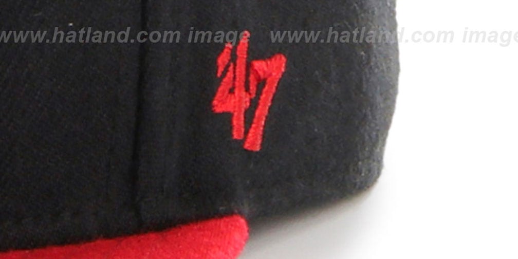 Yankees 'NO-SHOT SNAPBACK' Black-Red Hat by Twins 47 Brand