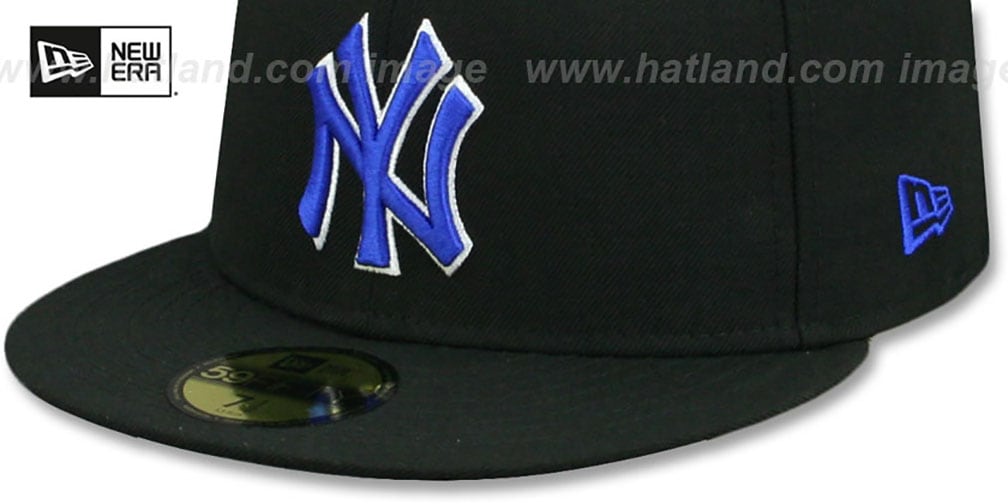 Yankees 'TEAM-BASIC' Black-Royal Fitted Hat by New Era