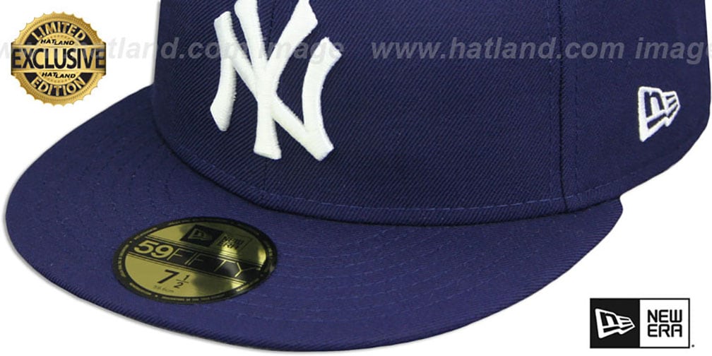 Yankees 'TEAM-BASIC' Navy-White Fitted Hat by New Era