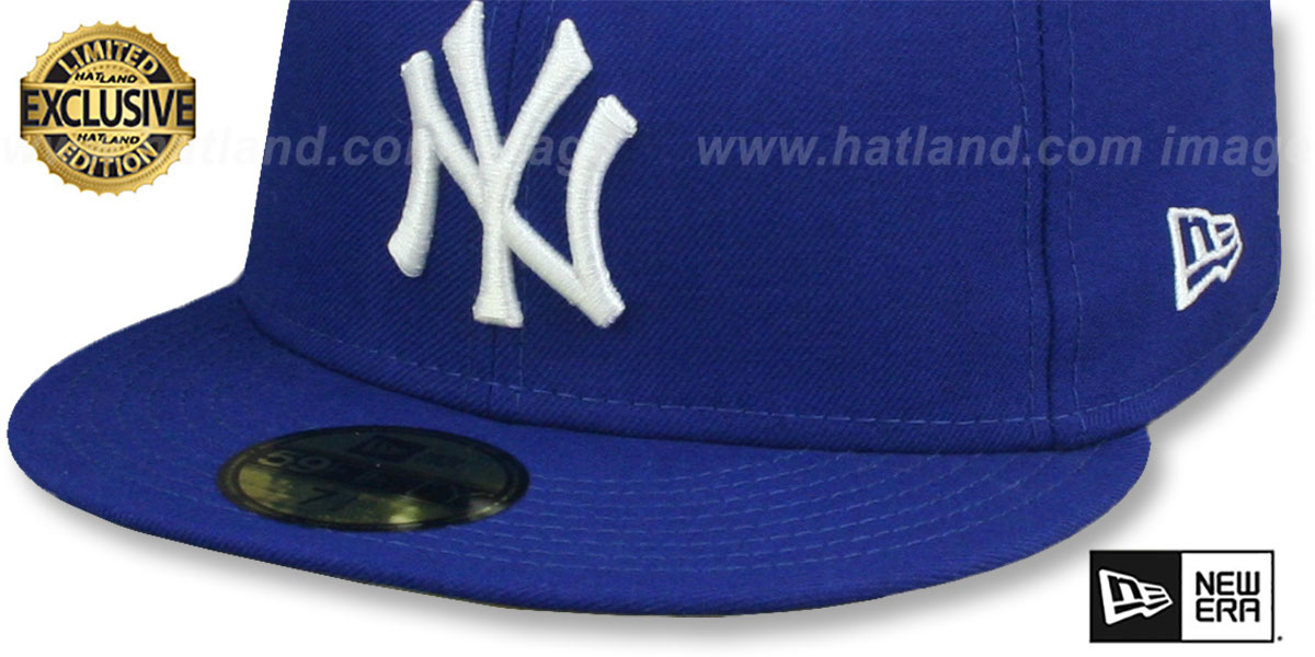 Yankees 'TEAM-BASIC' Royal-White Fitted Hat by New Era