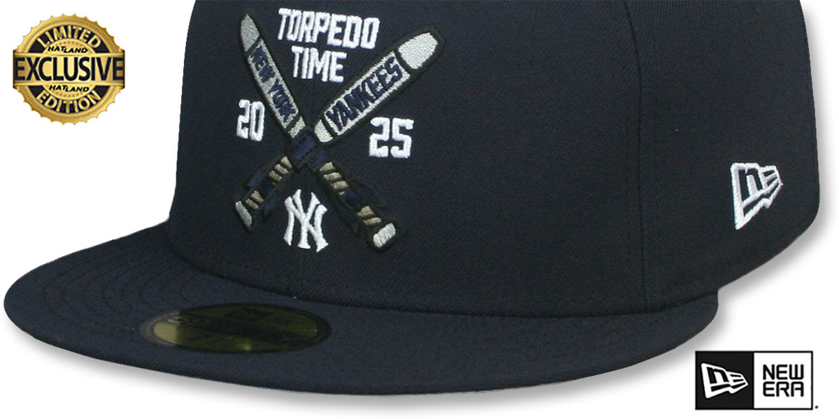 Yankees 'TORPEDOTIME CROSSED BATS' Navy Fitted Hat by New Era
