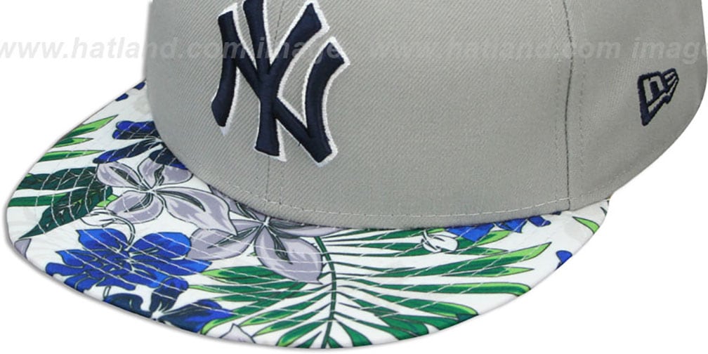 Yankees 'TROPTRIP BLOOM' Grey-Multi Fitted Hat by New Era