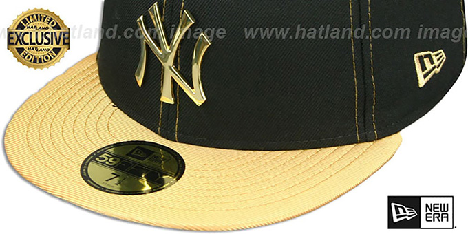 black and gold new era hat