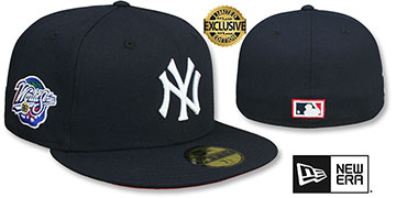 Yankees 1998 WORLD SERIES 'RED-BOTTOM' Navy Fitted Hat by New Era