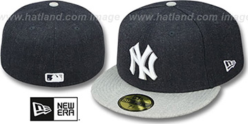 Yankees '2T-HEATHER ACTION' Navy-Grey Fitted Hat by New Era