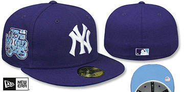 Yankees 75TH WORLD SERIES 'SKY-BOTTOM' Purple Fitted Hat by New Era