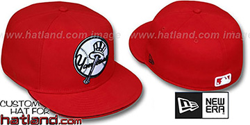 Yankees ALTERNATE 'BIG-ONE' Red-Black Fitted Hat by New Era