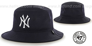 Yankees 'BACKBOARD JERSEY BUCKET' Navy Hat by Twins 47 Brand