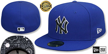Yankees 'BLACKDANA BOTTOM' Royal Fitted Hat by New Era