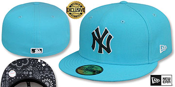 Yankees 'BLACKDANA BOTTOM' Vice Blue Fitted Hat by New Era