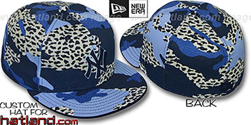Yankees 'BLUE LEOPARD CAMO' Fitted Hat by New Era