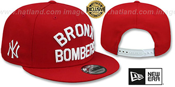 Yankees 'BRONX BOMBERS' SNAPBACK Red Hat by New Era