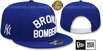 Yankees 'BRONX BOMBERS' SNAPBACK Royal Hat by New Era