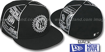 Yankees 'C-NOTE' Black-Silver Fitted Hat by New Era
