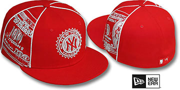 Yankees 'C-NOTE' Red-Silver Fitted Hat by New Era