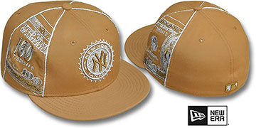 Yankees 'C-NOTE' Wheat-Silver Fitted Hat by New Era