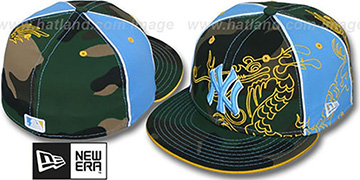 Yankees 'CAMO DRAGON'  Army-Blue Fitted Hat by New Era