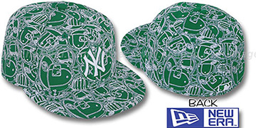 Yankees 'CHAOS PUFFY' Kelly-White Fitted Hat by New Era