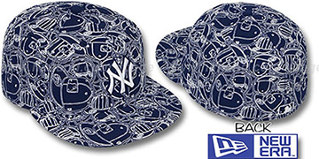 Yankees 'CHAOS PUFFY' Navy-White Fitted Hat by New Era