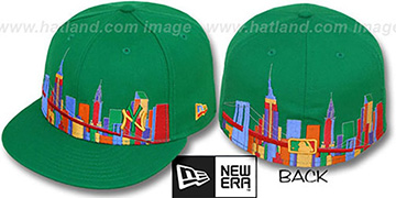 Yankees 'CITY DEEP-SKYLINE' Green-Multi Fitted Hat by New Era