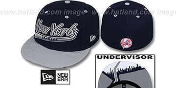 Yankees 'CITY-SCRIPT' Navy-Grey Fitted Hat by New Era