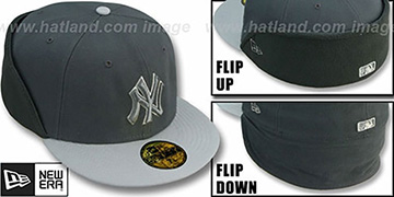 Yankees 'CLEAN CUT FLIP-DOWN' Grey-Grey Fitted Hat by New Era