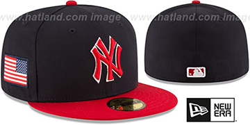 Yankees 'COUNTRY COLORS' Navy-Red Fitted Hat by New Era