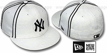 Yankees 'DUAL-PIPED INKED' White Fitted Hat by New Era