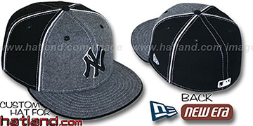 Yankees FLANNEL 'PINWHEEL-2' Grey-Black Fitted Hat