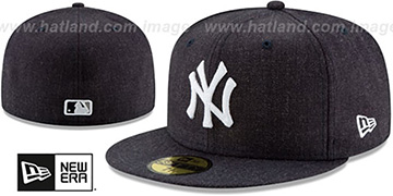 Yankees 'HEATHER-CRISP' Navy Fitted Hat by New Era