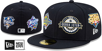 Yankees 'HOF JETER WORLD SERIES CHAMPS' Navy Fitted Hat by New Era
