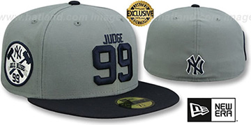 Yankees 'JUDGE ALL RISE SIDE' Grey-Navy Fitted Hat by New Era