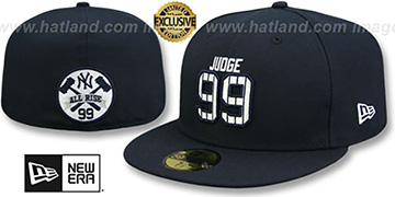 Yankees 'JUDGE PINSTRIPE ALL RISE BACK' Navy Fitted Hat by New Era