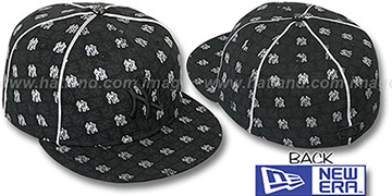 Yankees 'KWAN ALL-OVER FLOCKING' Black-Silver Fitted Hat by New Era