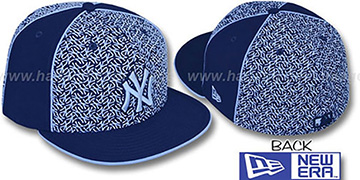Yankees 'LOS-LOGOS' Navy-Columbia Fitted Hat by New Era