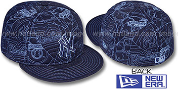 Yankees 'MELTON PUFFY' Navy Fitted Hat by New Era