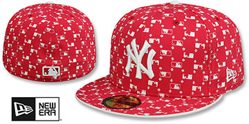 Yankees 'MLB FLOCKING' Red Fitted Hat by New Era