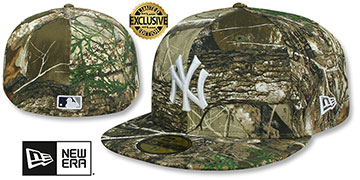 Yankees 'MLB TEAM-BASIC' Realtree Camo Fitted Hat by New Era