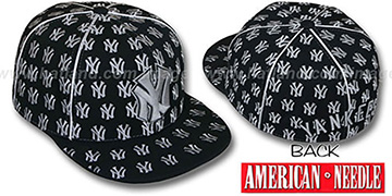 Yankees 'DICE ALL-OVER' Black-Grey Fitted Hat by American Needle