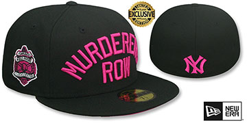 Yankees 'MURDERERS ROW' PATCH-BOTTOM Black-Beetroot Fitted Hat by New Era